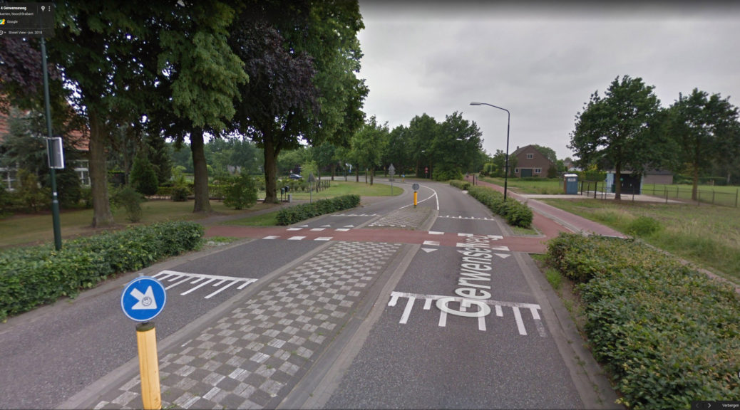 Fietsoversteekplaats Gerwenseweg (c) Google